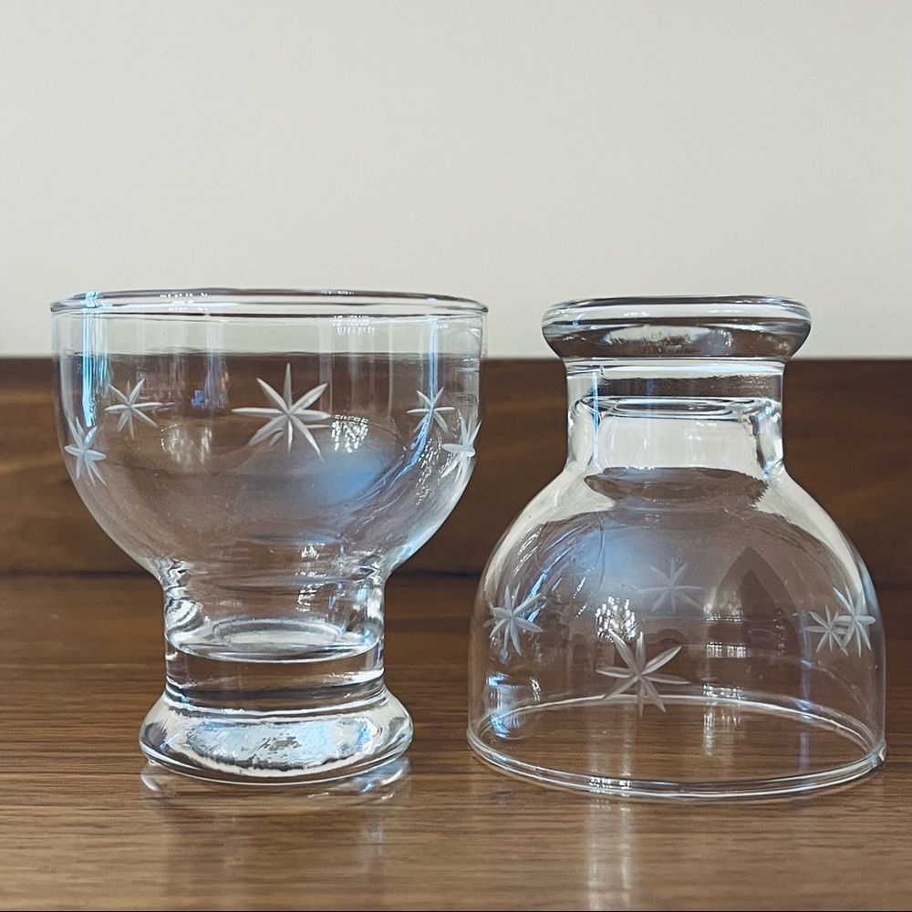 Star Dust by C G Quartzex Crystal Atomic MCM Starburst Cocktail Glasses Barware